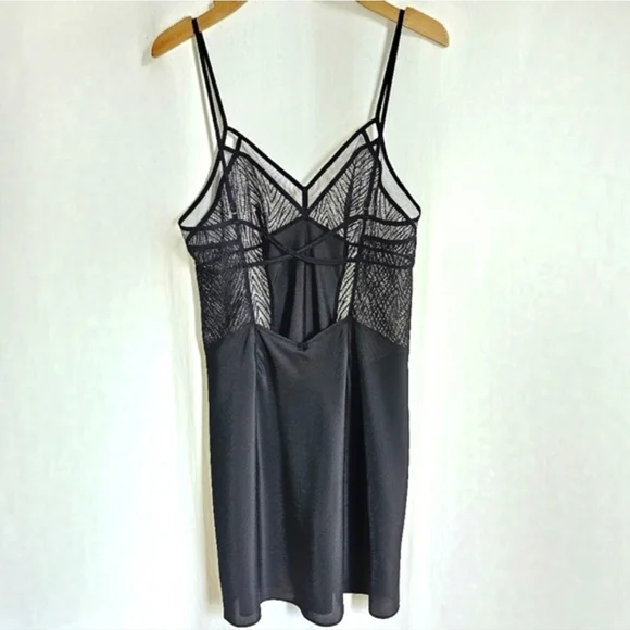 Calvin Klein Black Floral Lace Slip Dress - Picture 6 of 15